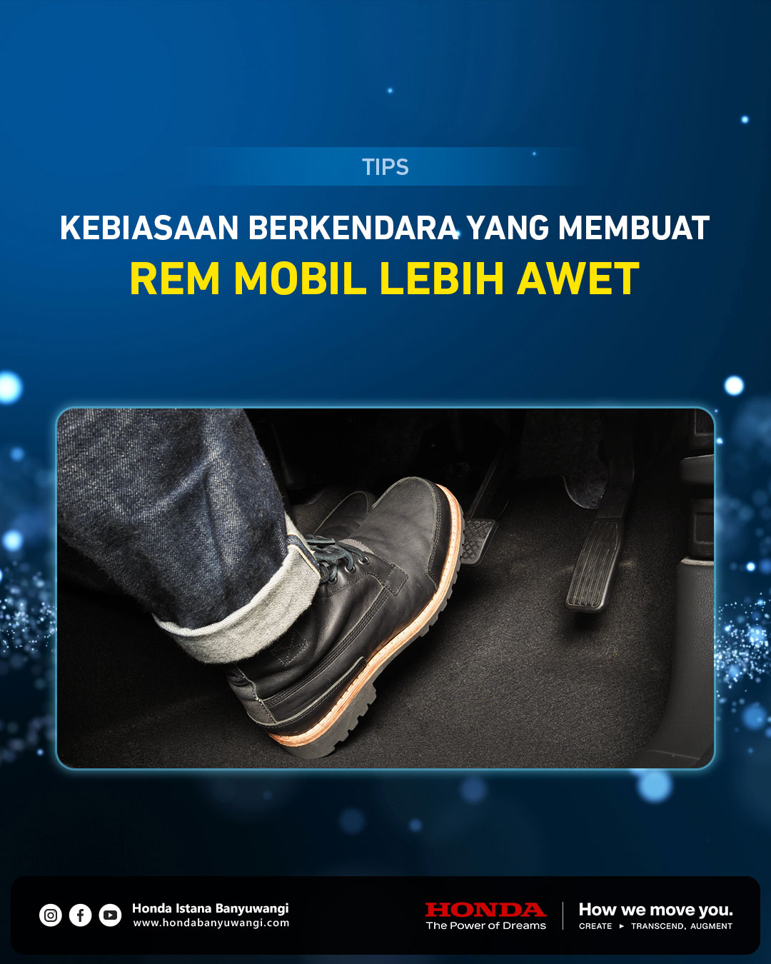 Kebiasaan berkendara yang membuat rem mobil lebih awet